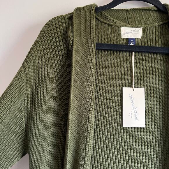 Universal Thread Women's Green Open-Front Long Line Cardigan - Size XS - NWT - Picture 3 of 9